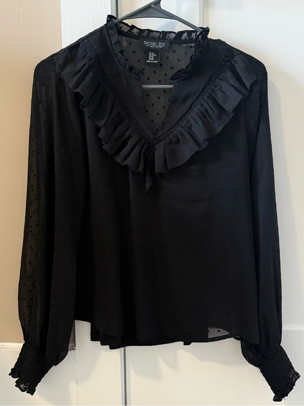 Rachel Zoe Ruffle Dot Blouse